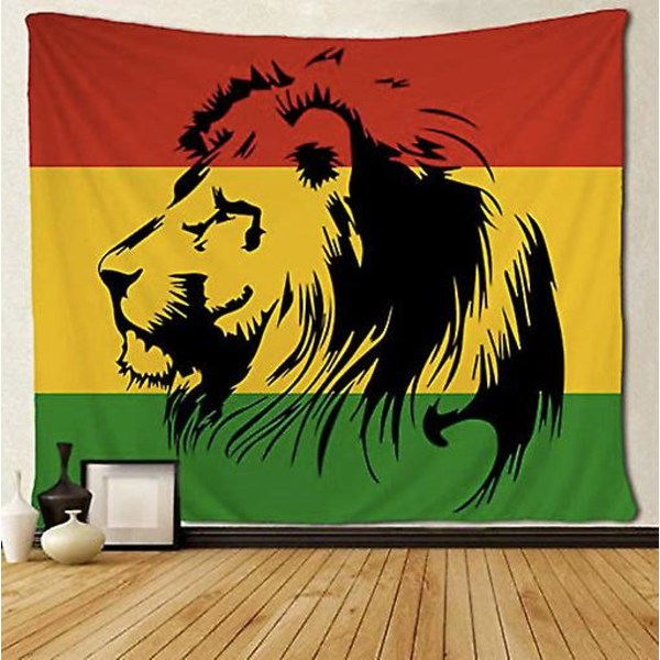 Tapet Reggae Flag Løve Tapet Hippie Kunst Væghængende Dug (YJD) 150x100cm