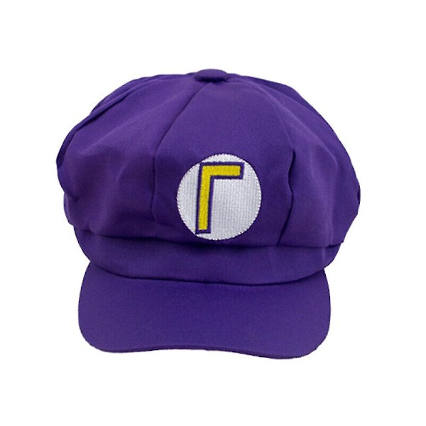 Anime Super Mario Bros Mönsterhatt Luigi Brev Cosplay Cartoon Baseballkeps Kostym För Män Kvinnor Waluigi Odyssey Cap  (YJD) Purple