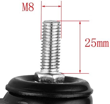 Drejehjul til vogn M8x25mm 4 stk [YJD]