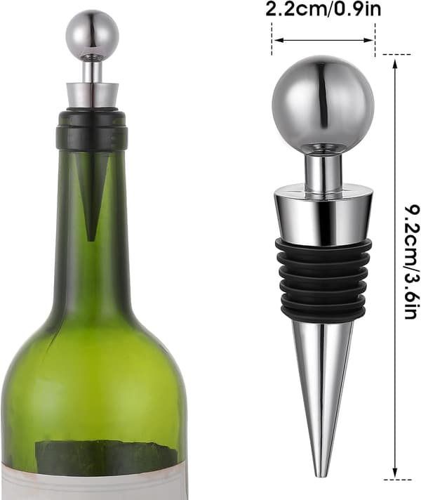 Prasacco 4 st vinproppar återanvändbara vinflaskproppar flasksparare förseglare vinkorkar för vin champagne prosecco öl sprit presenter [YJD]