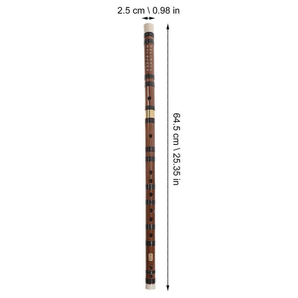 1 set bambuflöjt professionell spelflöjt klassiskt musikinstrument (C-dur)[YJD] Light Brown