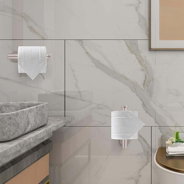 Toiletpapirholder på og af, premium toiletpapirholder uden boring, vægmonteret toiletpapirholder lavet af a