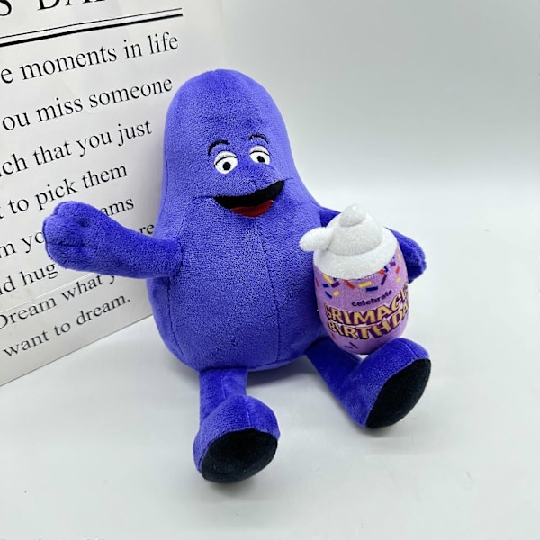 Grimace Shake Gul-hatt Plyschleksak Plushie Fylld Djurleksak Speldocka Huo Milk Tea