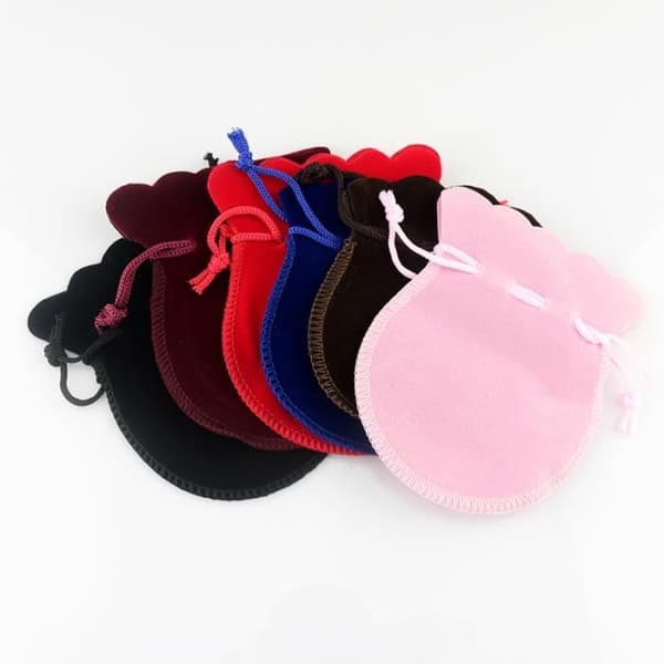 10 st presentpåse med dragsko för smycken, jul, bröllop, fest, godispåse 7 * 9 cm (brun)
