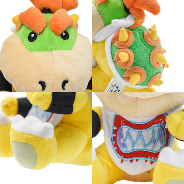 7\" Super Mario Bowser King Koopa Plysch Liten Stående Drakstickning Elddrake Dock för Barnpresent (YJD)