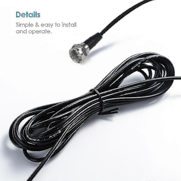 Radioantenn för Hifi-system inomhus, Ancable Fm inomhusradioantenn för tuner stereo förstärkare hemmabiosystem hemmabiosystem Hifi [YJD]