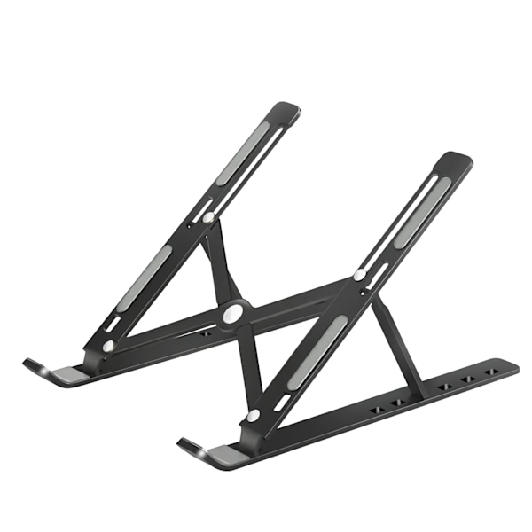 CMASO NEW N8 Justerbart Laptopställ Aluminium för Macbook Tablet Notebook Ställ Bord Kylplatta Vikbart Laptopställ (YJD) monolayer black