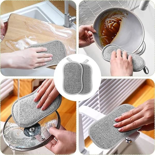 10 stk vaskbare oppvasksvamper, vaskbare mikrofibersvamper, gjenbrukbare vaskbare mikrofiber oppvasksvamper [YJD][YJD]