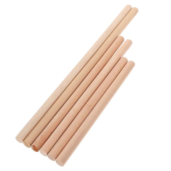 DIY-trästavar för vävda gobelänger, runda hantverkspinnar, 12 st trästänger [YJD]