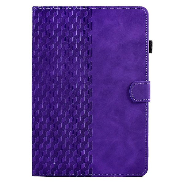 iPad 9.7 tum (iPad 6/5:e generationen) PU läderfodral kub med pennhållare kortplats, även för iPad[HK] Purple