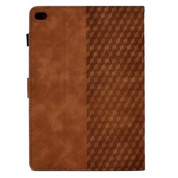 iPad 9.7 tuuman (iPad 6./5. sukupolvi) PU-nahkakotelo kuutio kynätelineellä ja korttipaikalla, myös iPadille[HK] Brown