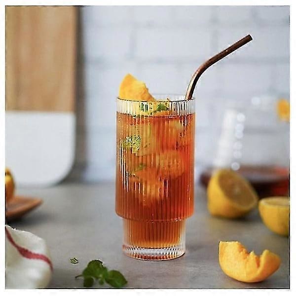 4-pak Flutet Glas, 270 Ml Transparent