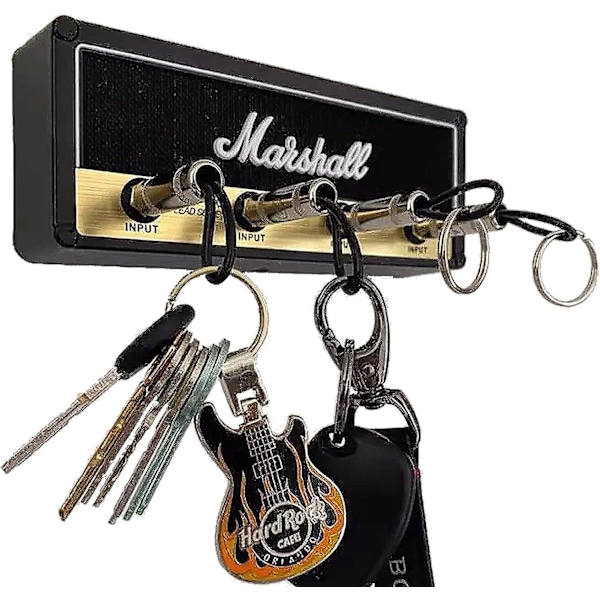 Standard Jack Gitarrnyckelring Gitarrförstärkare Nyckelhållare Hängare Väggmontering