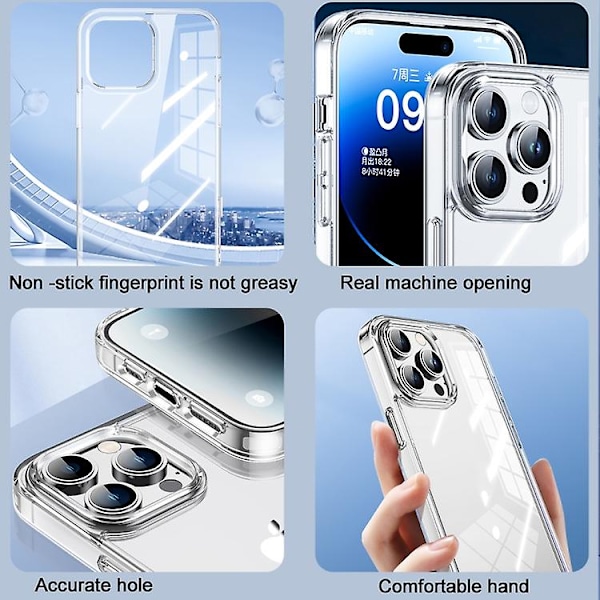 För Iphone 15 Totu Pc-04 Crystal Shield Series Tpu + Pc Phone Case  (YJD) Transparent 15 Pro Max