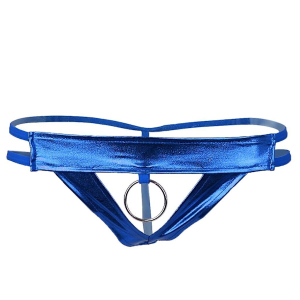 \"4 Väriä Miesten T-Back Alushousut Matala Vyötärö Miesten Bikini G-String Stringit\"[HK] Blue