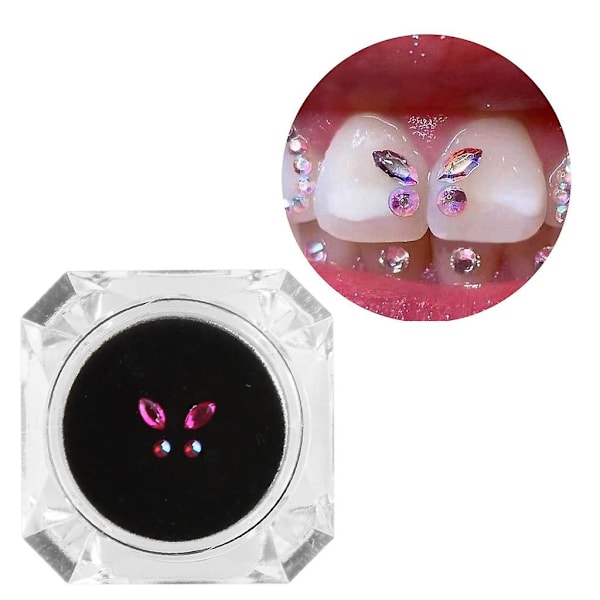 Tand Smykkesten Krystal Diamant Ornament Forskellige Former Farve Tandsmykker [HK] White