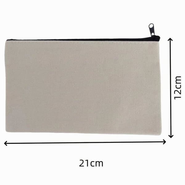Set med 16 tygpåsar med dragkedja 12x21cm, DIY sminkpennfodral, present, ingen (YJD)