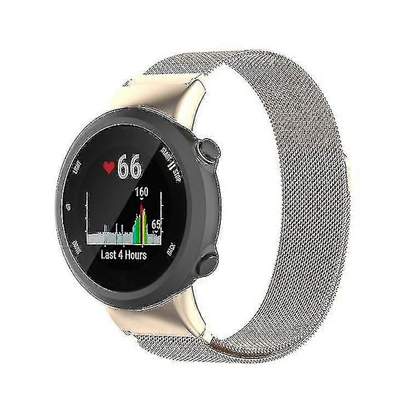 För Garmin Forerunner 45 / 45s / Swim 2 Milanese Ersättningsarmband Klockarmband[HK] Champagne Gold