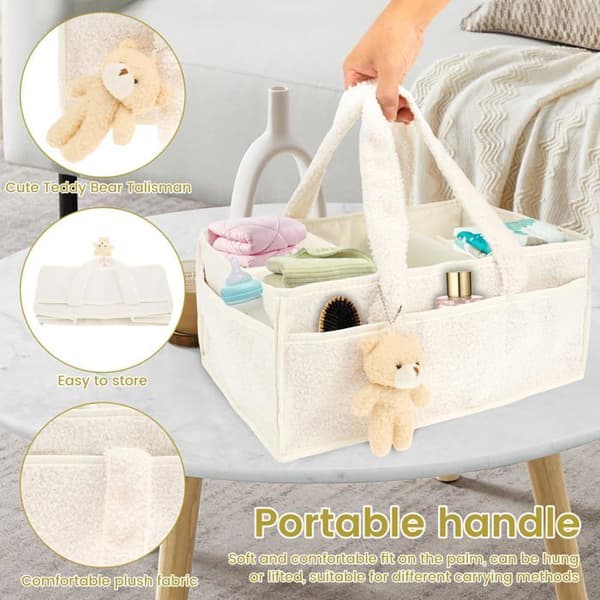 Bleiekurv for nyfødte - 1 stk, 38x25,4x, elegant - Egnet for babyshower, nødvendigheter. (YJD)