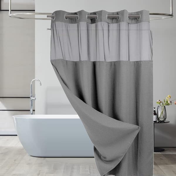 Duschdraperier | Badrumsduschdraperier | Användarvänliga, moderna draperier för lägenhet, studentrum [YJD] Grey