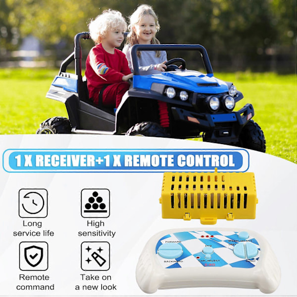 Päivitä lasten sähköauto 24 V:n ohjausyksiköllä, vastaanottimella ja 2,4 G:n lähettimellä sähköautoon [HK] As Shown