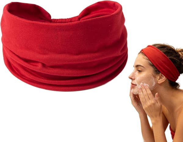 Hårbånd - Myk Boho Knyttet Mote Hodebånd for Kvinner Jenter Bruk, Elastisk Hårkontroll Tilbehørssett | Komfortabelt Stoffdesign, [YJD] Red