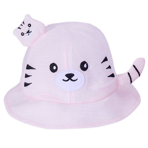 Sød Tiger Spand Hat Trendy Justerbar Fiskerhat Til Børn Piger Drenge[YJD] Pink