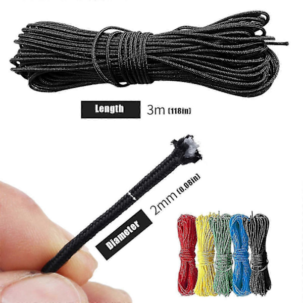 10 Fod Bue D Loop Reb Nockingsnor Snorudløsningsmateriale 3M Compound Bue[HK] Blue