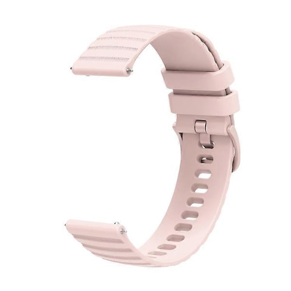 För Garmin Vivoactive 4S 18mm Vågig Prickig Enfärgad Silikon Armbandsrem[HK] Pink