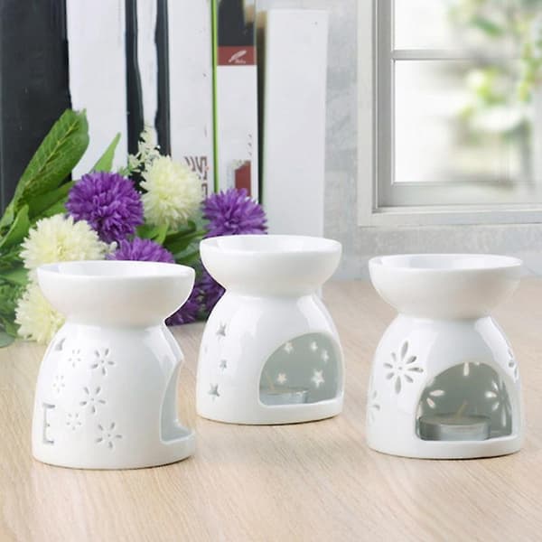 Keramisk Lysestake Eterisk Oljebrenner Diffuser Aromaterapi Røkelseslamper[YJD] A2 1pc