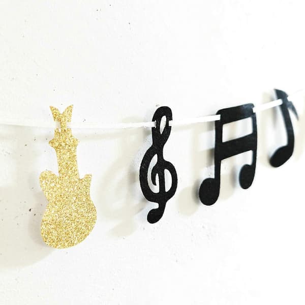 Musiknode Dekoration Banner til Bryllupsfest 1 sæt med Rockstil[YJD]
