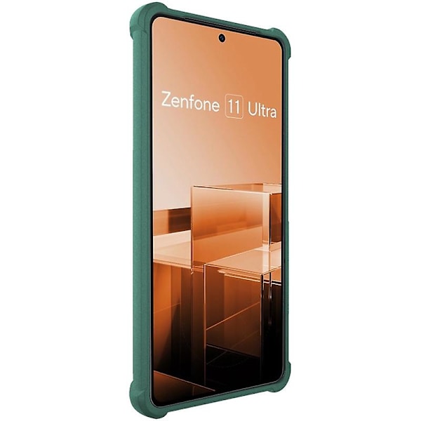 IMAK Asus Zenfone 11 Ultra 5G -puhelimen kuori, matta TPU, ilmatyyny, iskunkestävä (YJD) Green Asus Zenfone 11 Ultra 5G