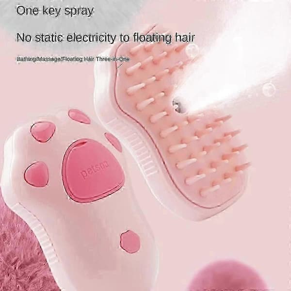 Den originale Fluffybrush, tåkebørste for hunder, dampbørste for hundestell [YJD] pink