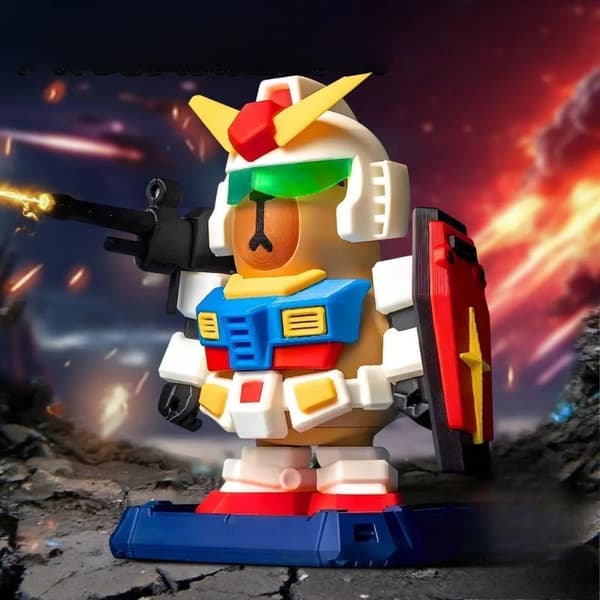 Transformers 2-i-1 Transformerende Model; Ny og Amusant DIY Samle Design, Bærbar Capybara-tema Sjov Dekoration, den Perfekte Gave til[YJD] Assembling the model