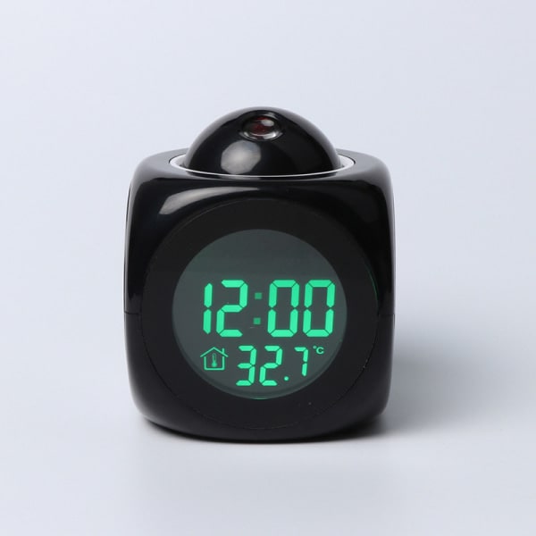 Digital väckarklockaprojektor med röststyrd temperaturdisplay