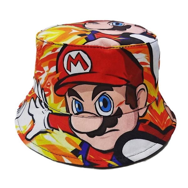 Super Mario Bros Bucket Hat Barn Kids Boys Girls Sommar Solhatt Utomhus Fiskehatt Mössor  (YJD) A