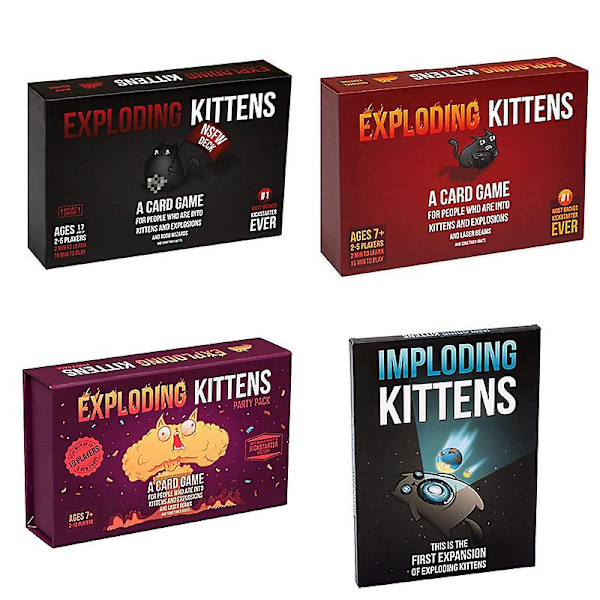 Exploding Kittens Kortspil Om Killinger & Eksplosiv Sjov Underholdningsspil Velegnet Til 2-5 Spillere (YJD) D