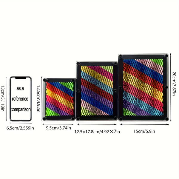 1 stk 3D Pin Art Legetøj, Velegnet til jul og Halloween[YJD] Medium Black