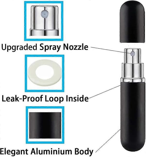 Reise påfyllbare parfymeatomisatorer, 5ML, 3 stk. mini bærbare sprayflasker [YJD]