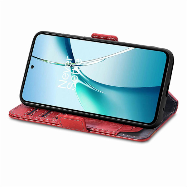 För Xiaomi Redmi Note 14 5G Fodral Ställ Plånbok Splitsad PU Läder Omslag[HK] Red
