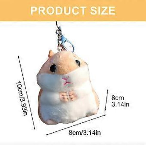 Ihana hamsteri sarjakuva pehmolelu lapsille avaimenperä hamsteri sarjakuva karvainen pehmeä viehätys täytetty hamsterilelu sininen (sininen)[YJD]