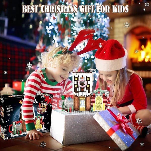 Julpepparkakshus Byggsats - 628 Delar, Rolig STEM-leksak för barn, Perfekt Julklapp![YJD]