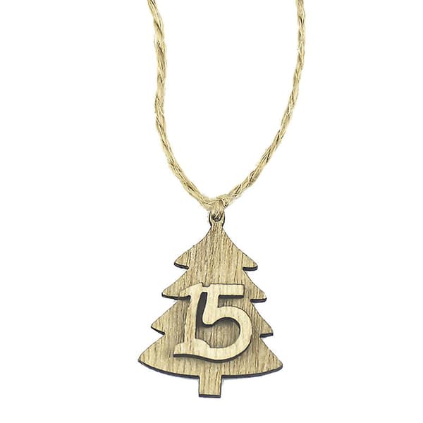 Jul Adventskalender Påsar 24 Dagar Utsmyckningar 1-24 Träetiketter[YJD] Gold 1 Pair