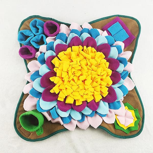Hunde Snusemåtte Snuse Træningspude Hunde Puzzle Legetøj Langsom Foderskål[YJD] Multicolor 1pc