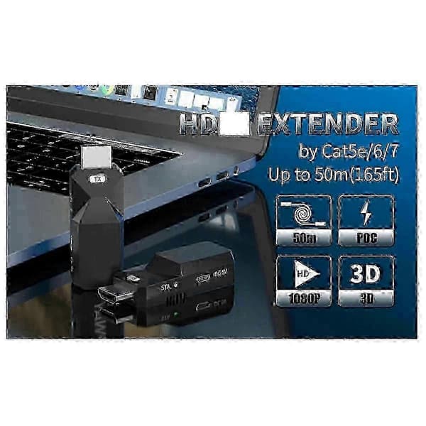 Trådløs HDMI-sender og -mottaker - 50M 1080P 60Hz for TV, PC, projektorstrømming [YJD]
