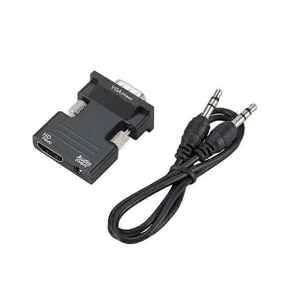 HDMI til VGA Konverter Adapter Kabel HDMI INPUT til VGA OUTPUT for TV PC Skærm[HK]