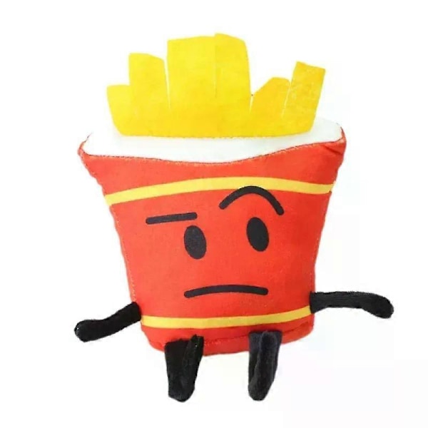 HaKeLai Ny BFDI Battle For Dream Island Plyschleksak Gosedjur Mjukt Djur X Siffror Blintz Block Markör Penna Häftapparat Pommes Frites Gåvor[YJD] Fries 20cm