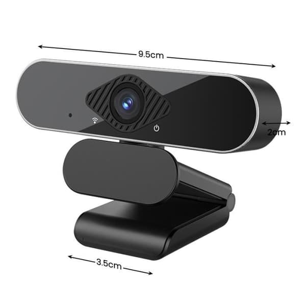 UVERBON 2K Full HD PC webbkamera med autofokus, brusreducerande mikrofon, 360° rotation, Windows, Mac, Android + stativ [YJD][YJD]