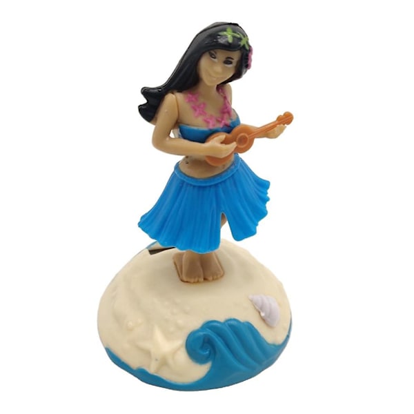 Græs Skørtdame Figur Solcelledrevet Sving Legetøj Bobblehead Instrumentbræt Tilbehør kk