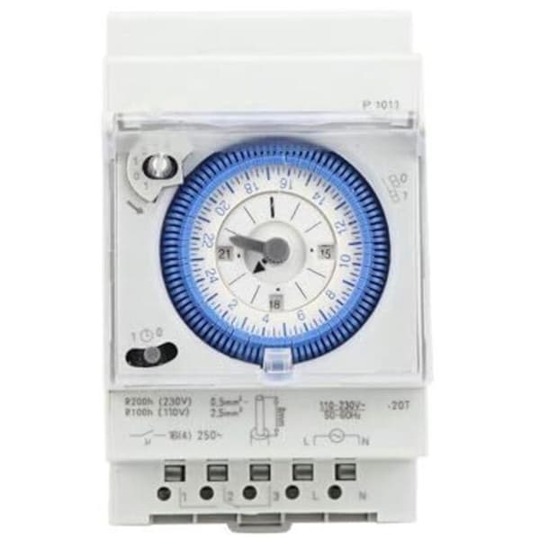 Mekanisk Poolur 16A 250V Timer Pool Vandvarmer Ur 15 Minutter 24 Timer til Hjem, Køkken, Interiør, [YJD][YJD]